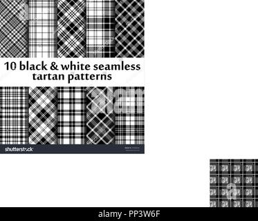 Scottish Tartan grunge modèle transparent avec taches zebra10 eps Illustration de Vecteur