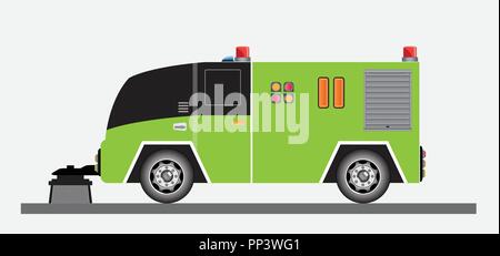 Street Sweeper Truck Vector et l'illustration sur fond blanc Illustration de Vecteur