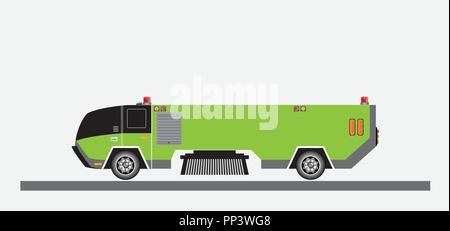 Street Sweeper Truck Vector et l'illustration sur fond blanc Illustration de Vecteur