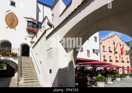 Hall in Tirol : Hôtel de ville (Rathaus), restaurant, région, Tirol, Gauderfest, Tyrol, Autriche Banque D'Images
