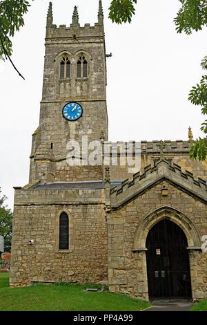 La capture de St Jean le Baptiste's Church, Wadworth, dans le Yorkshire du Sud. Banque D'Images