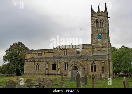 La capture de St Jean le Baptiste's Church, Wadworth, dans le Yorkshire du Sud. Banque D'Images