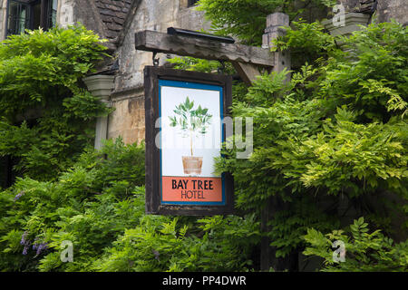 Bay Tree Hotel Burford, signe ; Angleterre ; UK Banque D'Images