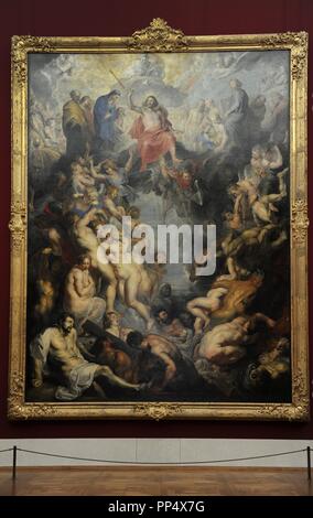 Peter Paul Rubens (1577-1640). L'allemand peintre baroque flamand. Le Jugement dernier,1615. L'Alte Pinakothek. Munich. L'Allemagne. Banque D'Images