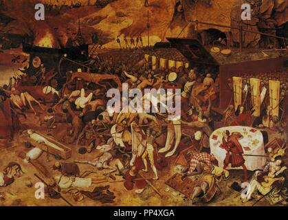 Pieter Brueghel l'ancien (c.1525-1569). Peintre flamand. Le Triomphe de la mort, c.1562. Détail de bas à gauche. Musée du Prado. Madrid. L'Espagne. Banque D'Images