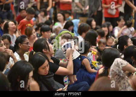Kuala Lumpur, Malaisie. 29Th Sep 2018. Les mères prennent part à un groupe à l'échelle nationale de l'allaitement cas près de Kuala Lumpur, Malaisie, 23 septembre 2018. Credit : Chong Chung Voon/Xinhua/Alamy Live News Banque D'Images