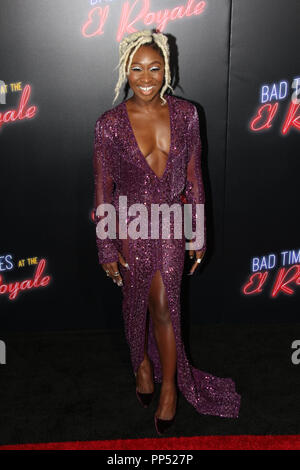 Californie, USA. 22 sept 2018. Cynthia Erivo lors de la première mondiale de la 20th Century Fox "mauvaise fois Au El Royale'. Tenue au théâtre chinois de Grauman à Hollywood, CA le Samedi, Septembre 22, 2018. Photo par : Richard Chavez / PictureLux PictureLux / Crédit : Les Archives de Hollywood/Alamy Live News Banque D'Images