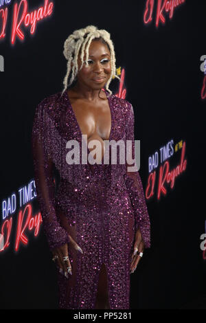 Californie, USA. 22 sept 2018. Cynthia Erivo lors de la première mondiale de la 20th Century Fox "mauvaise fois Au El Royale'. Tenue au théâtre chinois de Grauman à Hollywood, CA le Samedi, Septembre 22, 2018. Photo par : Richard Chavez / PictureLux PictureLux / Crédit : Les Archives de Hollywood/Alamy Live News Banque D'Images