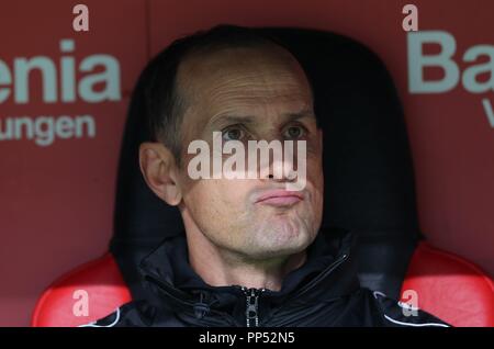 Leverkusen, Allemagne. 29Th Sep 2018. firo : 23.09.2018, football, 1.Bundesliga, la saison 2018/2019, Bayer 04 Leverkusen - FSV FSV FSV Mainz 05 coach Heiko HERRLICH, Leverkusen, Portrait | Crédit : dpa/Alamy Live News Banque D'Images