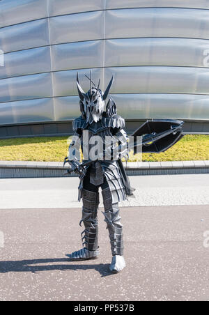 Glasgow, Ecosse, Royaume-Uni. 23 Septembre, 2018. Cosplayeur arrivant le jour deux de la MCM Ecosse Comic Con tenu au SEC Centre. Credit : Skully/Alamy Live News Banque D'Images