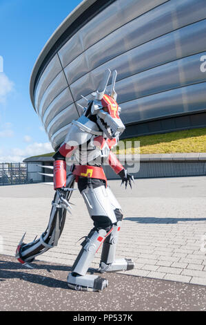 Glasgow, Ecosse, Royaume-Uni. 23 Septembre, 2018. Cosplayeur arrivant le jour deux de la MCM Ecosse Comic Con tenu au SEC Centre. Credit : Skully/Alamy Live News Banque D'Images