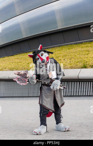 Glasgow, Ecosse, Royaume-Uni. 23 Septembre, 2018. Cosplayeur arrivant le jour deux de la MCM Ecosse Comic Con tenu au SEC Centre. Credit : Skully/Alamy Live News Banque D'Images