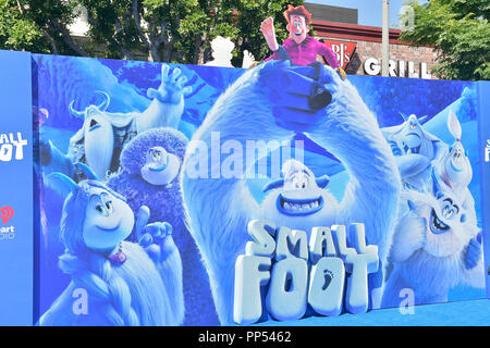 Californie, USA. 23 sept 2018. Le mallfoot «' première mondiale au Regency Village Theatre le 22 septembre 2018 à Westwood, en Californie. Credit : Geisler-Fotopress GmbH/Alamy Live News Banque D'Images