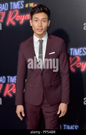 Californie, USA. 22 sept 2018. Manny Jacinto participant à la "mauvaise fois au El Royale' en première mondiale au théâtre chinois de Grauman sur 22 Special, 2018 à Los Angeles, Californie. Credit : Geisler-Fotopress GmbH/Alamy Live News Banque D'Images