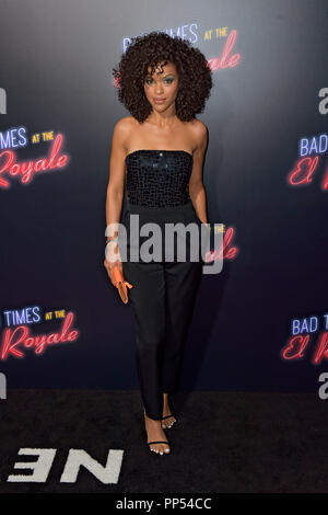 Californie, USA. 22 sept 2018. Alvina Août assister à la "mauvaise fois au El Royale' en première mondiale au théâtre chinois de Grauman sur 22 Special, 2018 à Los Angeles, Californie. Credit : Geisler-Fotopress GmbH/Alamy Live News Banque D'Images