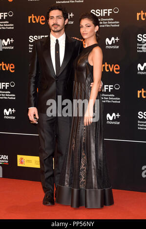 Le Chino Darin et son épouse Ursula Corbero participant à la "un amour inattendu" première mondiale lors de la 66e Festival International du Film de San Sebastian du Kursaal le 21 septembre 2018 à San Sebastian, Espagne. Credit : Geisler-Fotopress GmbH/Alamy Live News Banque D'Images