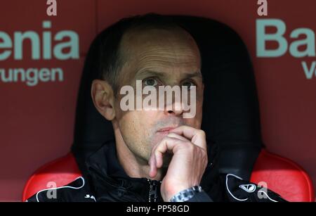 Leverkusen, Allemagne. 29Th Sep 2018. firo : 23.09.2018, football, 1.Bundesliga, la saison 2018/2019, Bayer 04 Leverkusen - FSV FSV FSV Mainz 05 coach Heiko HERRLICH, Leverkusen, Portrait | Crédit : dpa/Alamy Live News Banque D'Images