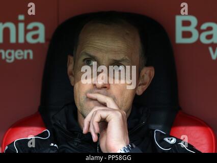 Leverkusen, Allemagne. 29Th Sep 2018. firo : 23.09.2018, football, 1.Bundesliga, la saison 2018/2019, Bayer 04 Leverkusen - FSV FSV FSV Mainz 05 coach Heiko HERRLICH, Leverkusen, Portrait | Crédit : dpa/Alamy Live News Banque D'Images