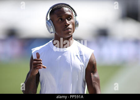 Los Angeles, CA, USA. 29Th Sep 2018. Los Angeles Rams wide receiver JoJo Natson (19) avant la NFL Los Angeles Chargers vs Los Angeles Rams au Los Angeles Memorial Coliseum de Los Angeles, Ca, le 23 septembre 2018. Jevone Moore : csm Crédit/Alamy Live News Banque D'Images