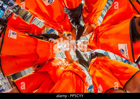 Torrejón de Ardoz, Espagne. 22 Sep, 2018. Dauphins Dauphins Norrköping au cours de Norrköping victoire sur Movistar Estudiantes (69 - 71) dans la Ligue des Champions de basket-ball de la FIBA, tour de qualification 1 jeu 2 célébrée dans Pabellón Jorge Garbajosa à Torrejón de Ardóz, Madrid (Espagne). Le 22 septembre 2018. Credit : Juan Carlos García Mate/Pacific Press/Alamy Live News Banque D'Images