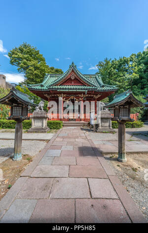 Grande salle (Honden) Ozaki de culte. Construit en 1643 sanctuaire Shinto désigné comme propriété culturelle importante au Japon Banque D'Images