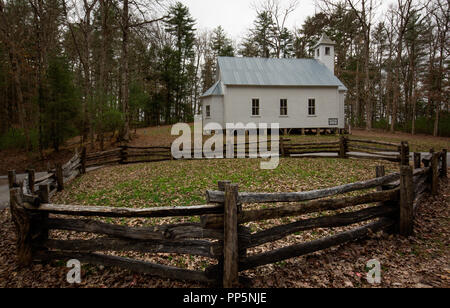 L'Église baptiste de missionnaire de Cades Cove, Tennessee Banque D'Images