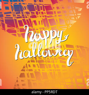 Happy Halloween carte de voeux illustration design lettrage Banque D'Images