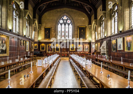 La grande salle au Balliol College d'Oxford UK Banque D'Images