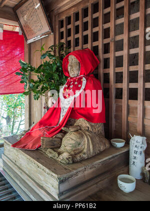 Binzuru sonja, dieu japonais de la guérison, Butsumokuji 42 temple, temple 88 Shikoku pèlerinage, Ehime, au Japon Banque D'Images