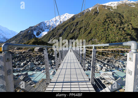 La NOUVELLE ZELANDE Hooker Valley Track Banque D'Images