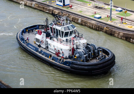 Miraflores Locks accessible à l'entrée du Pacifique du canal de Panama Banque D'Images