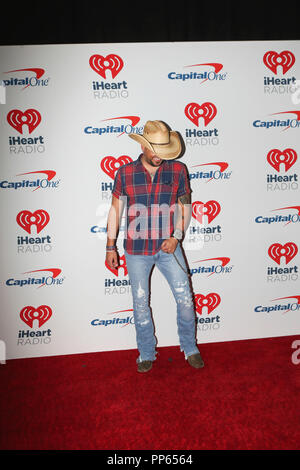 Jason Aldean arrive sur le tapis rouge pour l'iHeartRadio Music Festival à Las Vegas, Nevada le 21 septembre 2018. Banque D'Images