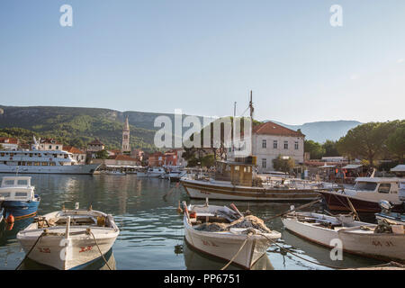 Jelsa, île de Hvar, Croatie 2018 Banque D'Images