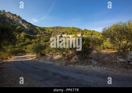 Village de Malo Grablje sur l''île de Hvar, Croatie 2018 Banque D'Images