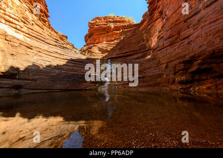 Chutes de Joffre, Joffre Gorge. En Pilbara Outback. parc national de Karijini, Australie occidentale Banque D'Images