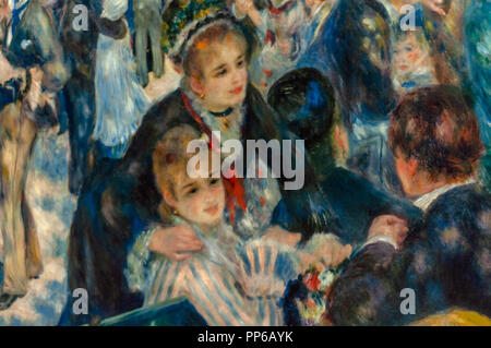 Pierre-Auguste Renoir - Bal du Moulin de la Galette (détail). 1876, Musée d'Orsay à Paris Banque D'Images