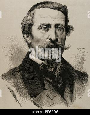 Alfonso La Marmora (1804-1878). Militaire et homme d'État italien. Premier Ministre de l'Italie. Dans la gravure Illustration espagnole et américaine, 1878. Banque D'Images