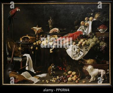 Adriaen van Utrecht (1599-1651/52). Peintre flamand. La vie, toujours Banquet 1644. Rijksmuseum. Amsterdam. La Hollande. Banque D'Images