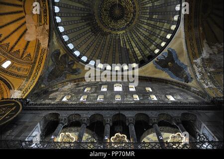 La Turquie. Istanbul. La basilique Sainte-Sophie. L'intérieur. Le Hexapterygon avec Dome (six-winged angel). Banque D'Images