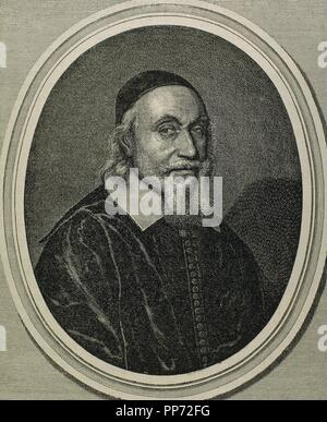Axel Gustafsson Oxenstierna af Sodermore (1583-1654), comte de Sodermore. Homme d'État suédois. Portrait. Gravure de J. Falck. Banque D'Images