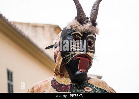 Demonio,baile de los cossiers, baile, majorquin populaires Algaida, Mallorca, Islas Baleares, Espagne. Banque D'Images