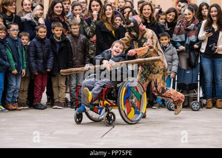 Demonio,baile de los cossiers, baile, majorquin populaires Algaida, Mallorca, Islas Baleares, Espagne. Banque D'Images