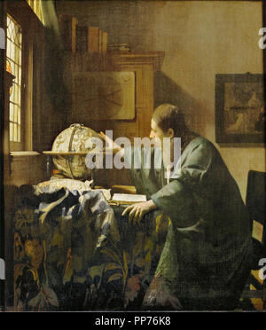 Johannes Vermeer / "L'Astronome", ch. 1668, huile sur toile, 51 x 45 cm. Musée : MUSÉE DU LOUVRE. Banque D'Images