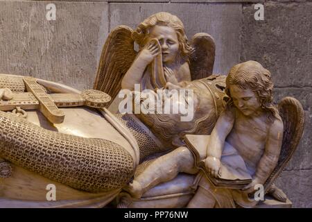 Armande Altaï de Jaume III, mausoleo de los Reyes de Majorque,construido en el año 1329 por el Rey Jaime II, Capilla de la Trinitat, Catedral de Mallorca , siglo XIII, Monumento Histórico artístico, Palma, Majorque, Andalucía, España, Europa. Banque D'Images