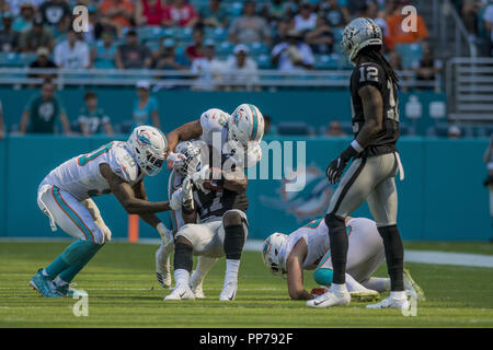 Miami, Floride, USA. 29Th Sep 2018. Au cours de la Miami Dolphins v Oakland Raiders on Septembre 23, 2018 Credit : Dalton Hamm/ZUMA/Alamy Fil Live News Banque D'Images