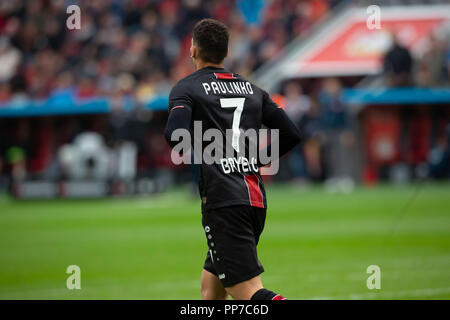 Leverkusen, Allemagne. 29Th Sep 2018. Leverkusen, Allemagne Le 23 septembre 2018, Bundesliga journée 4, Bayer 04 Leverkusen - 1. FSV Mainz 05 : Crédit : Juergen Schwarz/Alamy Live News Banque D'Images