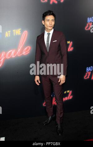 Manny Jacinto aux arrivées de mauvais moments à l'EL ROYALE Premiere, Théâtre chinois de Grauman (autrefois Grauman's), Los Angeles, CA Septembre 22, 2018. Photo par : Priscilla Grant/Everett Collection Banque D'Images