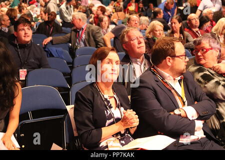 Conférence du parti travailliste, Liverpool, Royaume-Uni 24 septembre 2018. Membres et délégués arrivant à la conférence aujourd'hui à Liverpool, de crédit:Mike Clarke/ Alamy Live News Banque D'Images