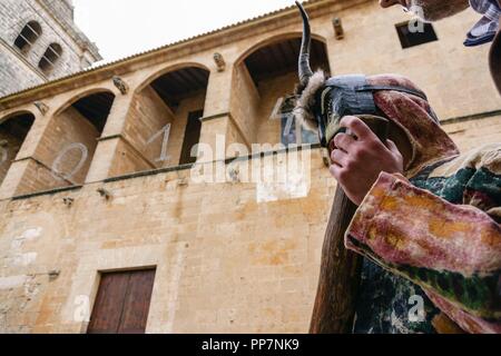 Demonio,baile de los cossiers, baile, majorquin populaires Algaida, Mallorca, Islas Baleares, Espagne. Banque D'Images