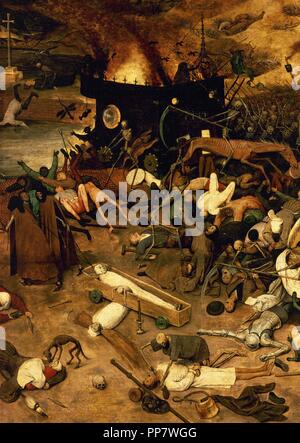 Pieter Brueghel l'ancien (1525-1569). Peintre Russisch. Le Triomphe de la mort, 1562-1563. Détail. Musée du Prado. Madrid. L'Espagne. Banque D'Images